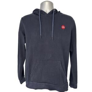 Kronstadt Denmark BCI Navy Blue Chest Logo Pullover Hoodie Size S